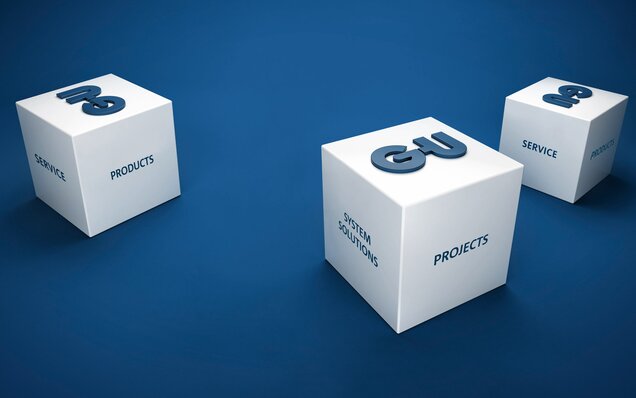 GU Würfel mit Service und Produkten