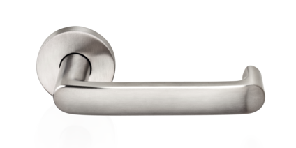 DIRIGENT kapı kolu modeli – yuvarlak rozetli kapı kolu – yüzey: mat paslanmaz çelik